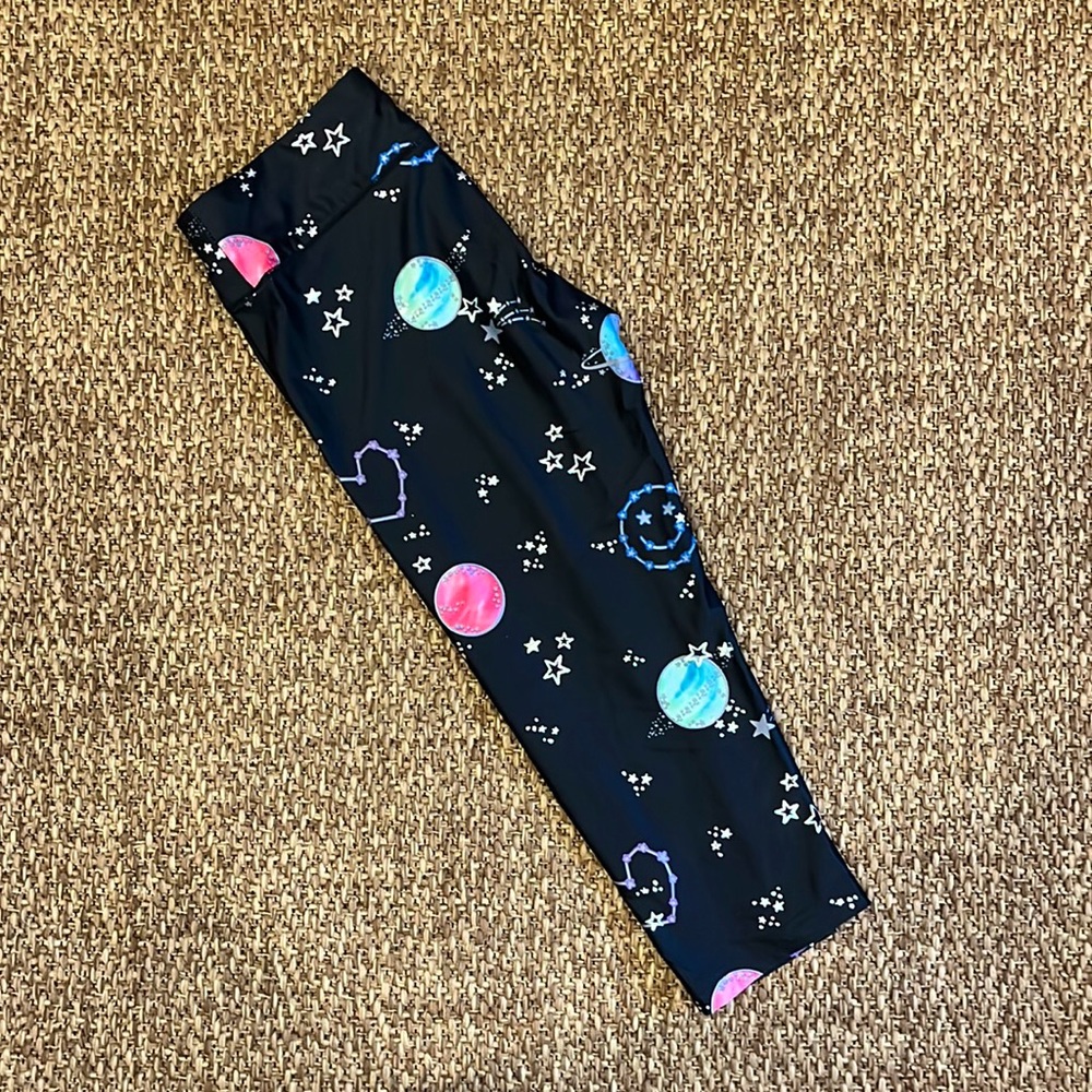 Justice cropped outer space leggings